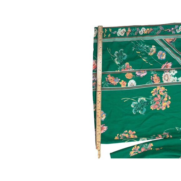 Floral Green Wide-Leg Pants With Wrap Tie Waist Medium Jealous Tomato - Picture 6 of 7